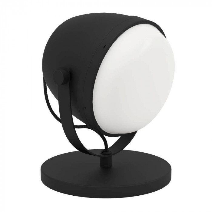 390047 Stolüstü lampa qara polad ağ şüşə 28W 220mm UPANEMA