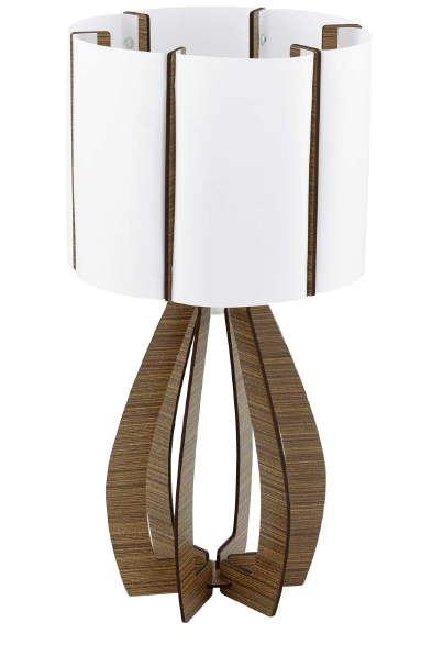 94955 stolüstü lampa qəhvəyi polimer taxta 60W 45sm COSSANO