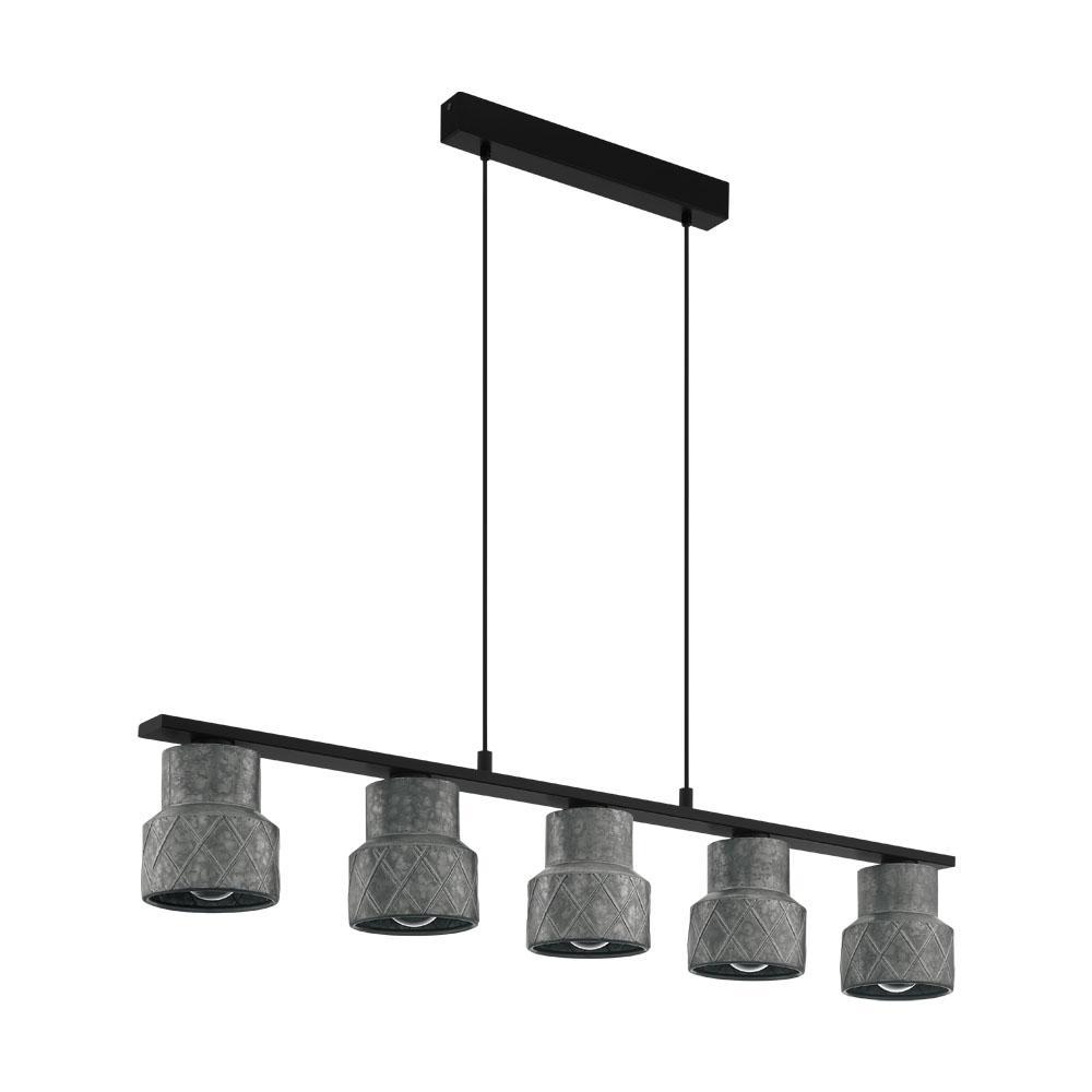 39855 Çilçıraq qara polad boz polad 5x40W 110sm HILCOTT