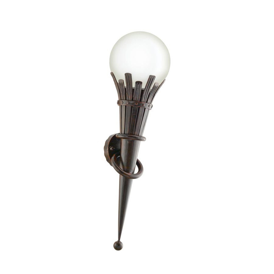 89295 çöl divar işığı qəhvəyi ağ şüşə 1x100W 69/20,8sm 