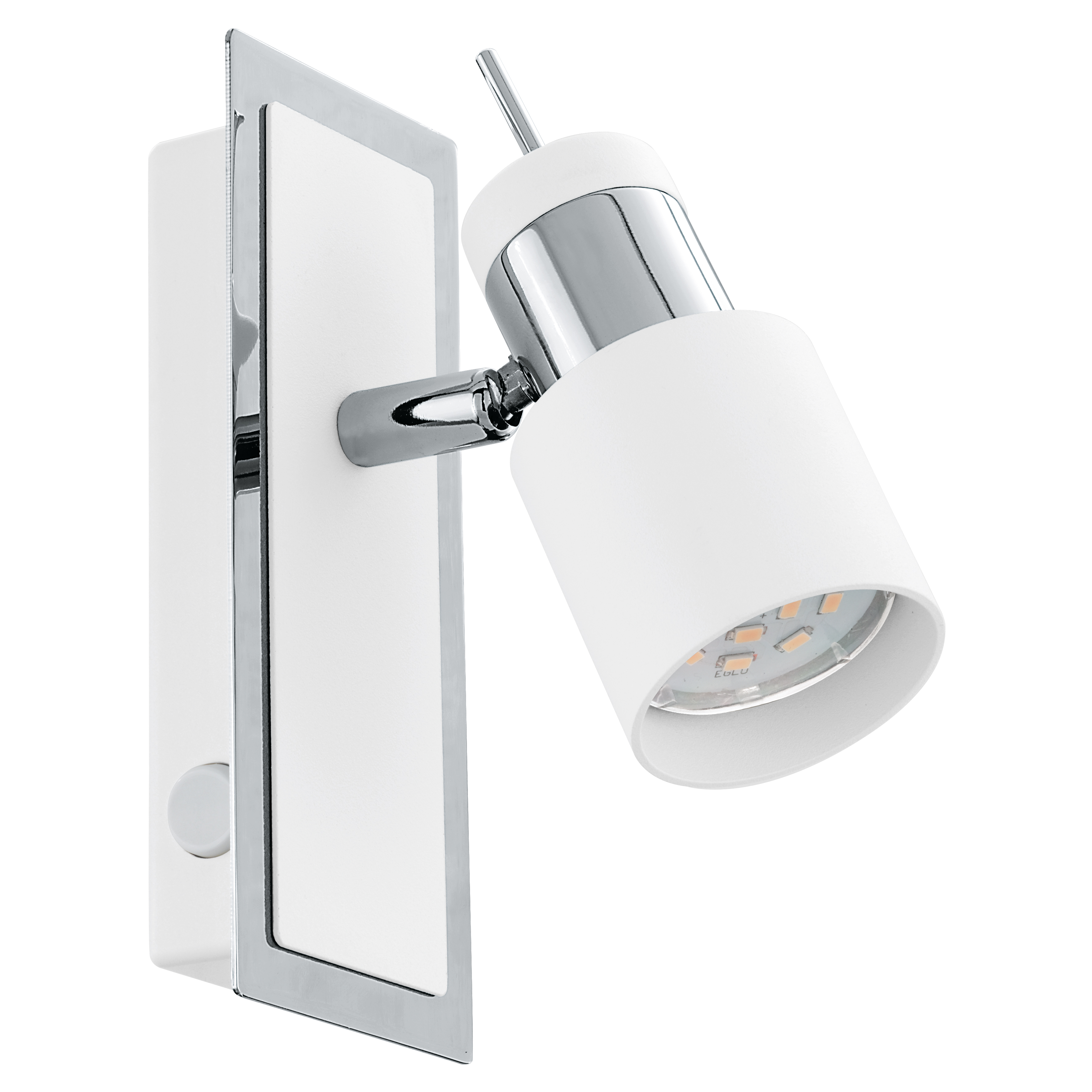 92084 1-light w.switch chrome/white 'DAVIDA'