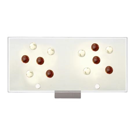 87349 divar işığı ağ şüşə 2x40W 16sm SANTIAGO