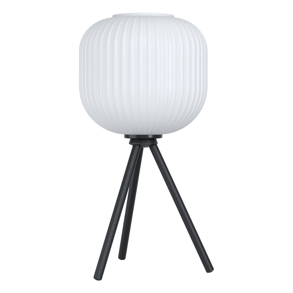 99369 stolüstü lampa ağ qara polad şüşə 40W MANTUNALLE 