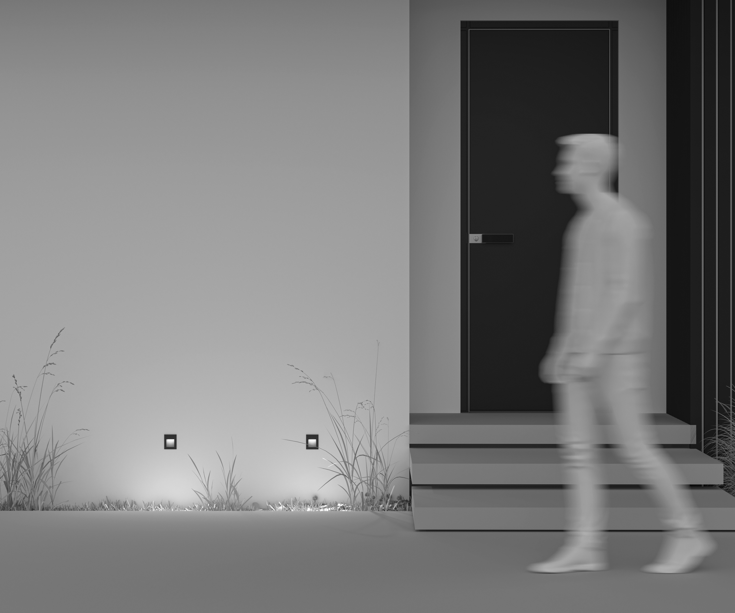 O038-L3B Spot qara alüminium 1X3Vt 5/68/63X63mm ARCA