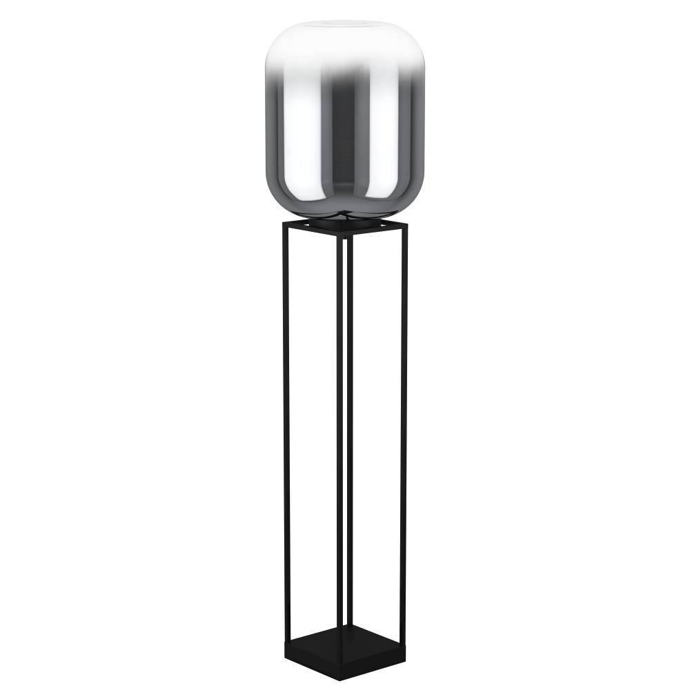 39989 Döşəmə lampası qara polad qara şəffaf şüşə 1X40W 147/D35sm BULCIAGO