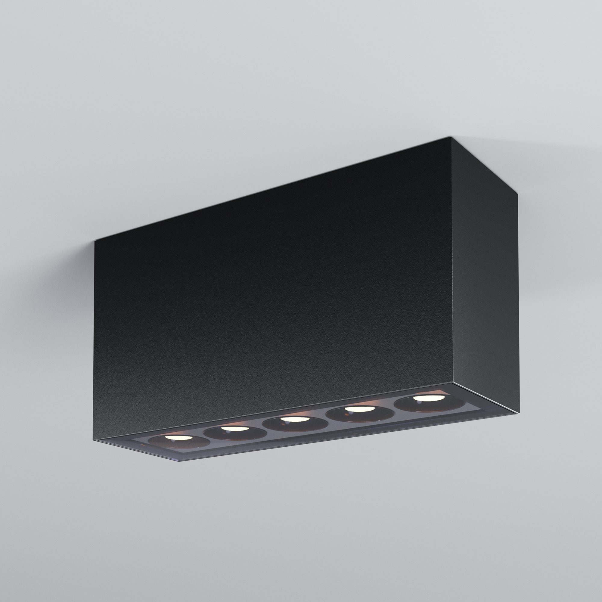 O309CL-L10GF3K Çöl tavan işığı qrafit metal şəffaf şüşə 5X2Vt 8/15X5sm ARES