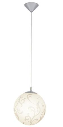 90742 çilçıraq gümüş metal ağ şüşə 60W 110sm REBECCA