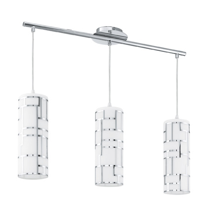 92563 Çilçıraq polad xrom şüşə 3X60Vt 110sm BAYMAN