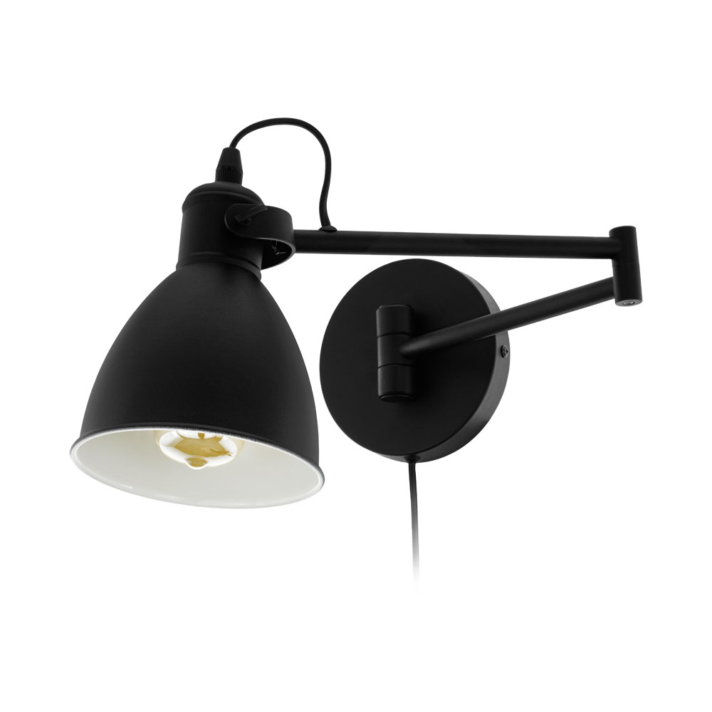 97886 Divar işığı polad qara 1X10W (E27) , L130, B300, H210 SAN PERI