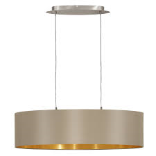 31613 çilçıraq kappuçino rəngli parça 2x60W 110sm MASERLO