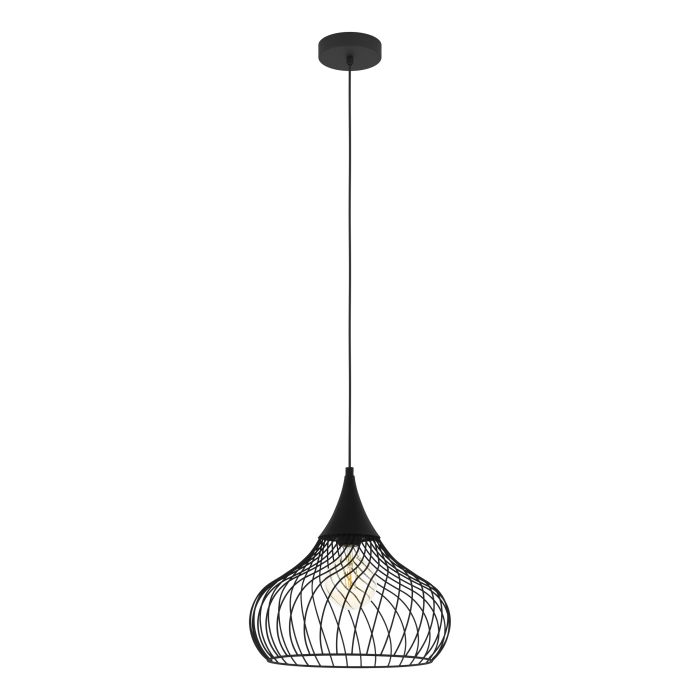 43344 Təkli asqı lampa qara polad 1X60W 110/D37sm STAVERTON