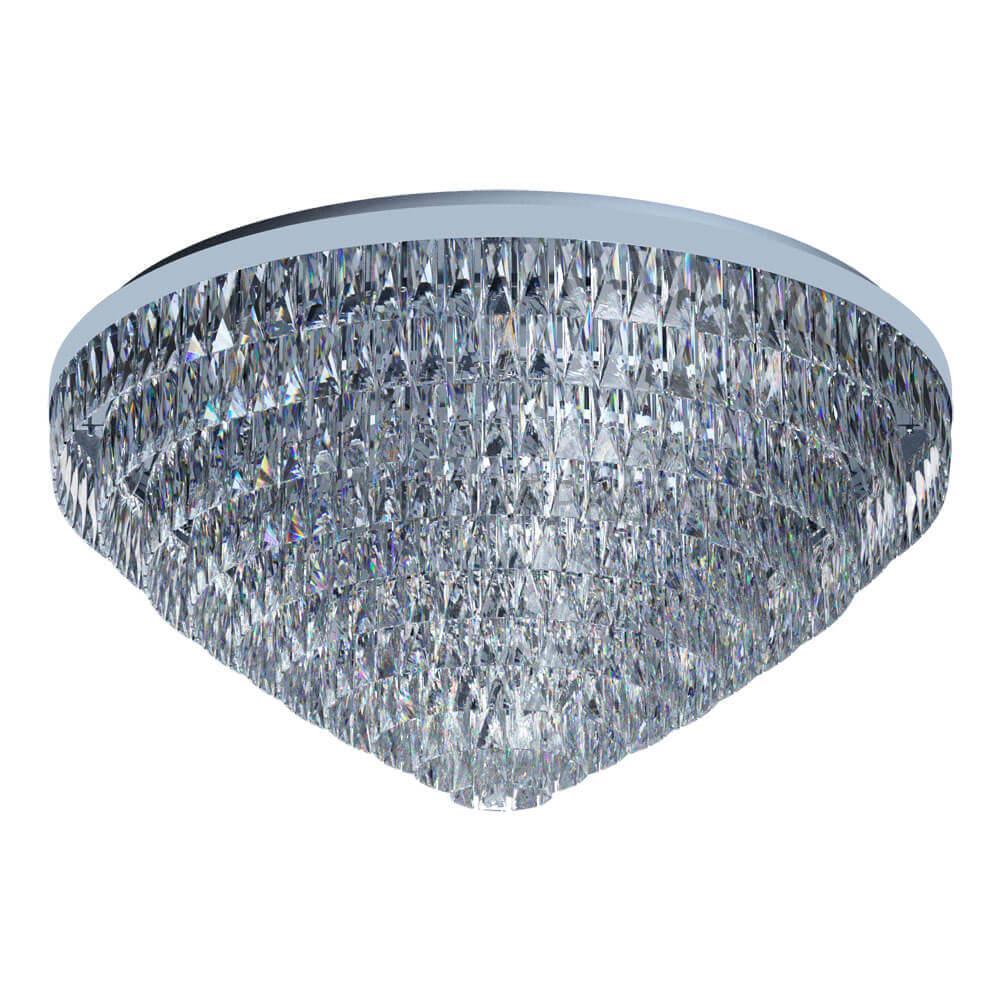 39493 Tavanüstü çilçıraq xrom polad şəffaf kristal 25X40W 98cm VALPARAISO1