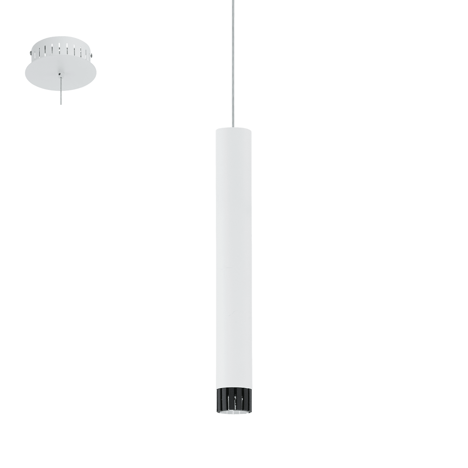 93745 Təkli asqı lampa polad ağ 1X5W 50/110/13sm RAPARO