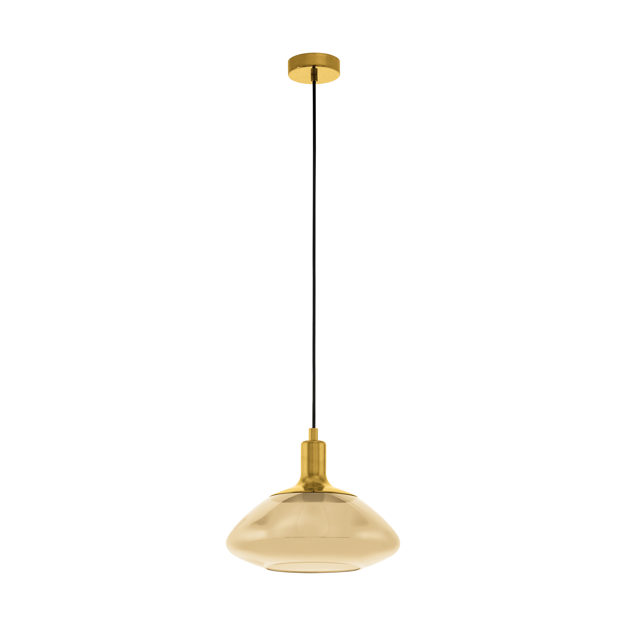 98619 Təkli asqı lampa polad latun şüşə 1X60Vt(E27) 110sm TORRONTES