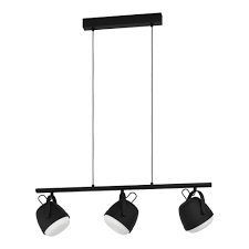 49605 Təkli asqı lampa qara polad 40W 120sm LOGGANS