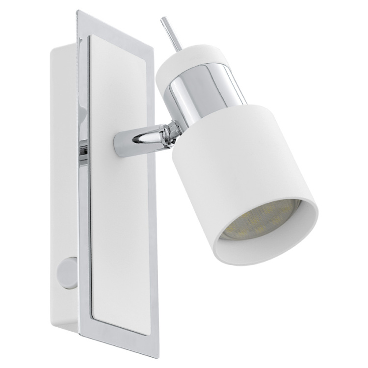 92084 1-light w.switch chrome/white 'DAVIDA'