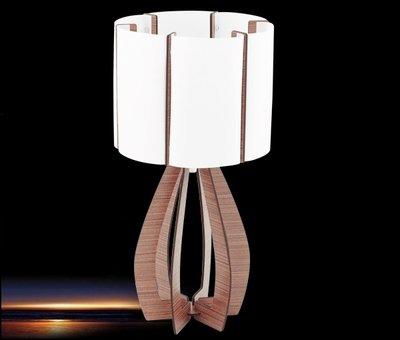 94955 stolüstü lampa qəhvəyi polimer taxta 60W 45sm COSSANO