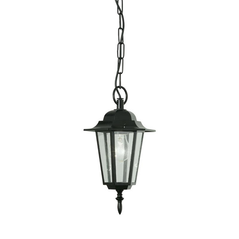 88172 Çöl divar işığı qara metal şüşə 1X100Vt 122/20 LATERNA