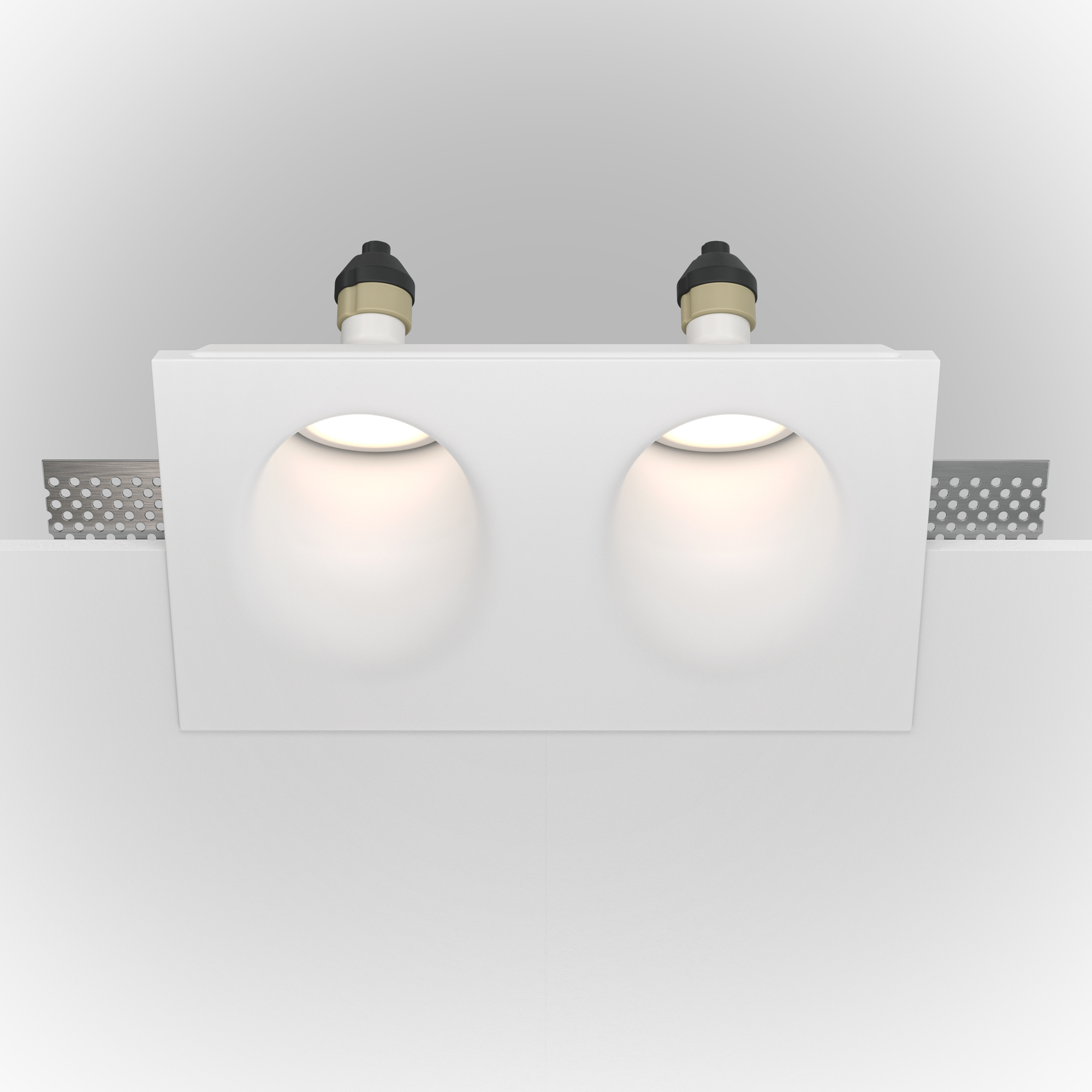 DL002-1-02-W Spot ağ alçı 3X35Vt 230/120mm Gyps Modern