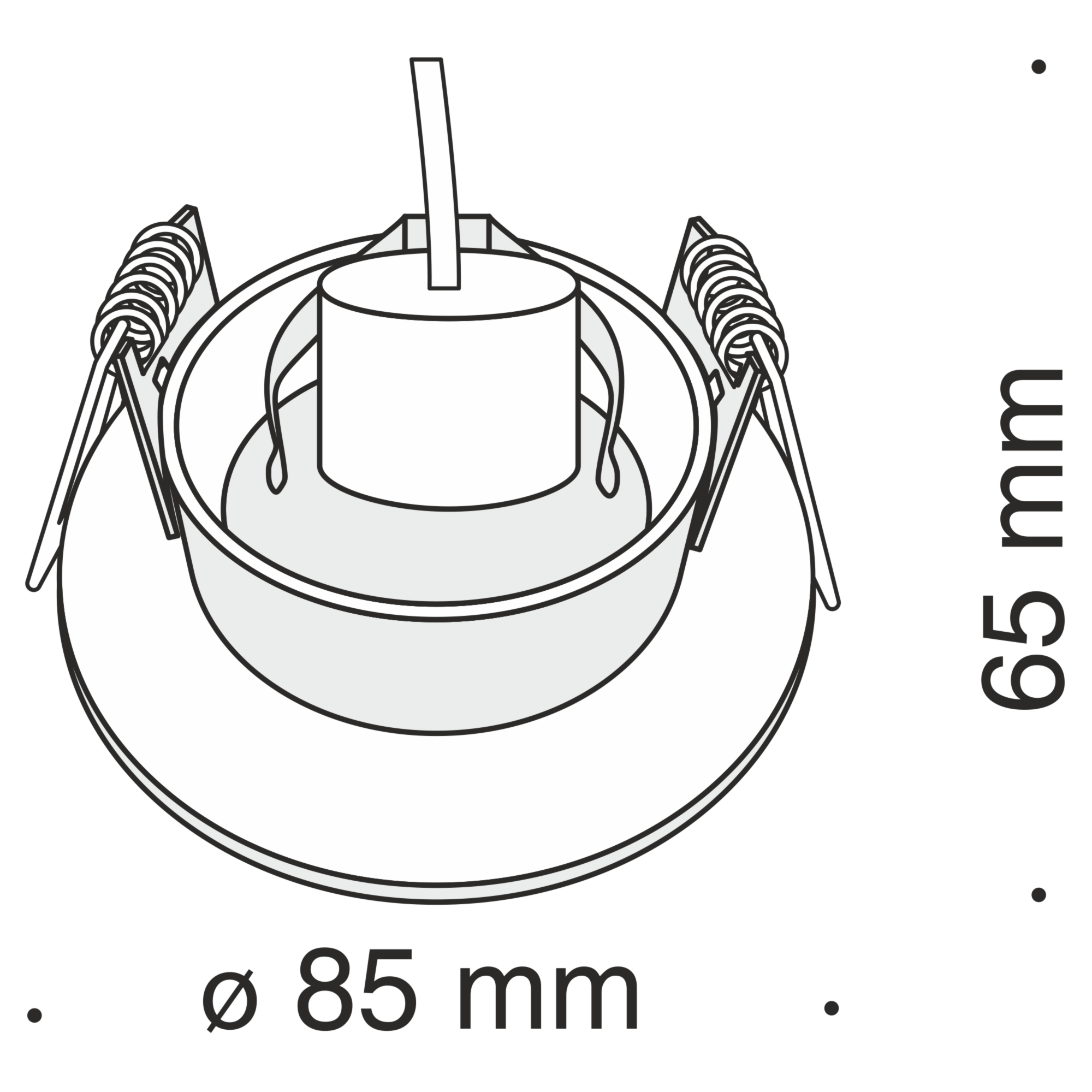 DL027-2-01W Spot ağ alüminium 1X10Vt 85/70mm SLİM