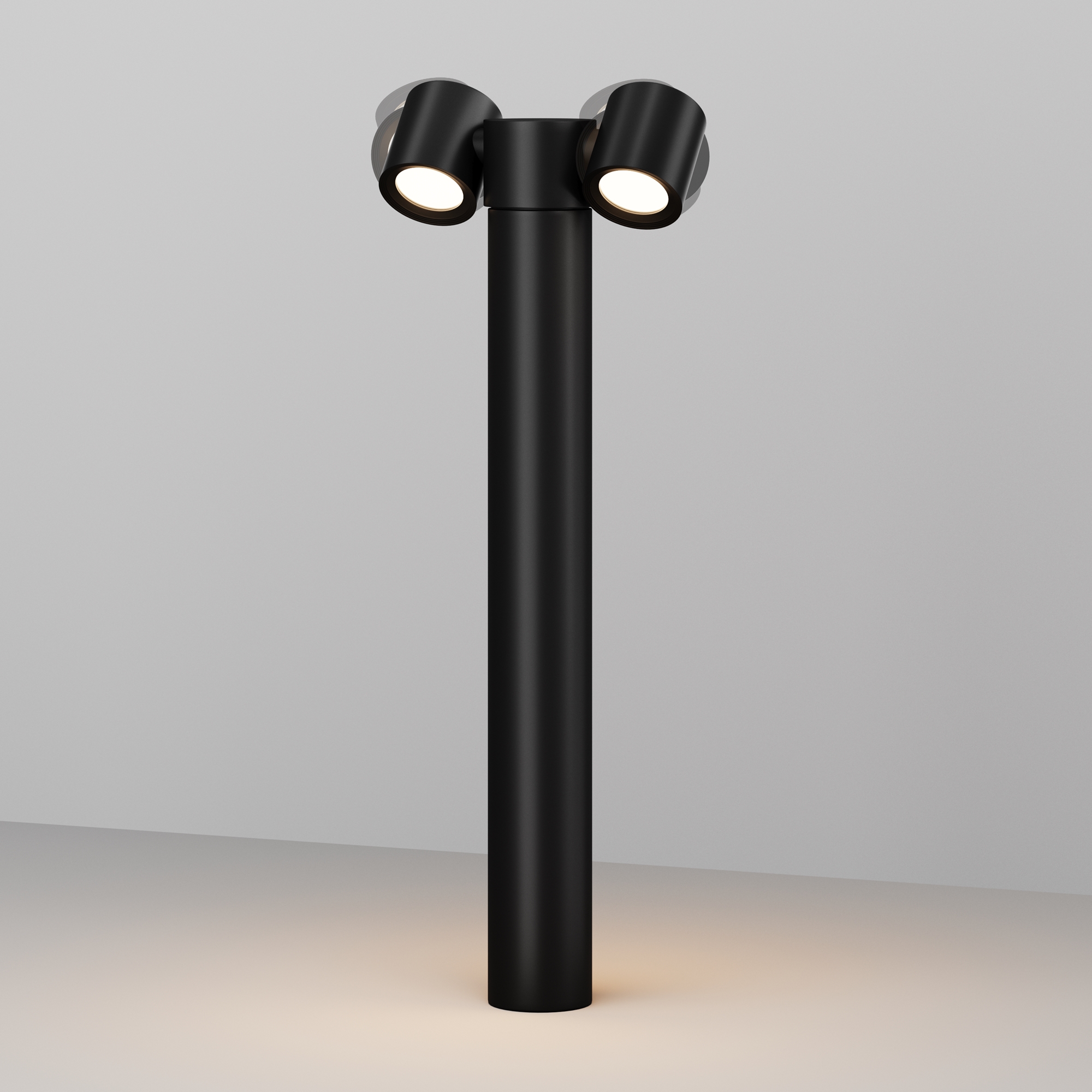 O010FL-02B Çöl işıq dirəyi qara alüminium 2X50Vt 55/20.5sm WALL STREET