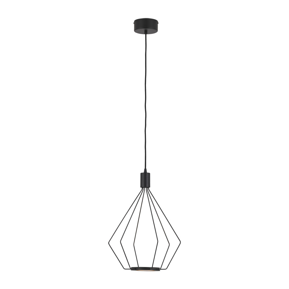 39321 Təkli asqı lampa qara polad 1X5,4W;1X3,3W 110sm CADOS