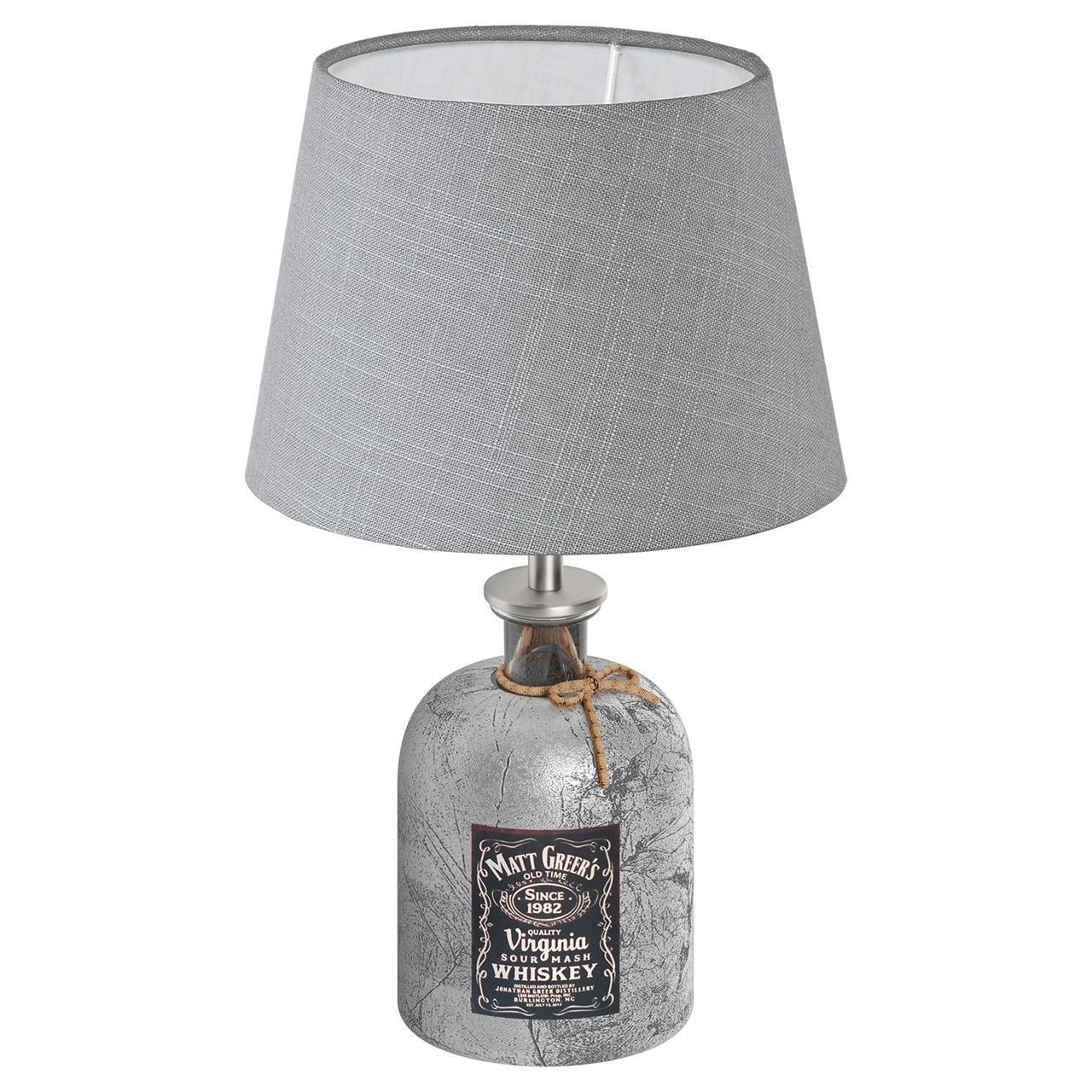 49667 Stolüstü lampa boz şüşə boz parça 40W 33sm MOJADA