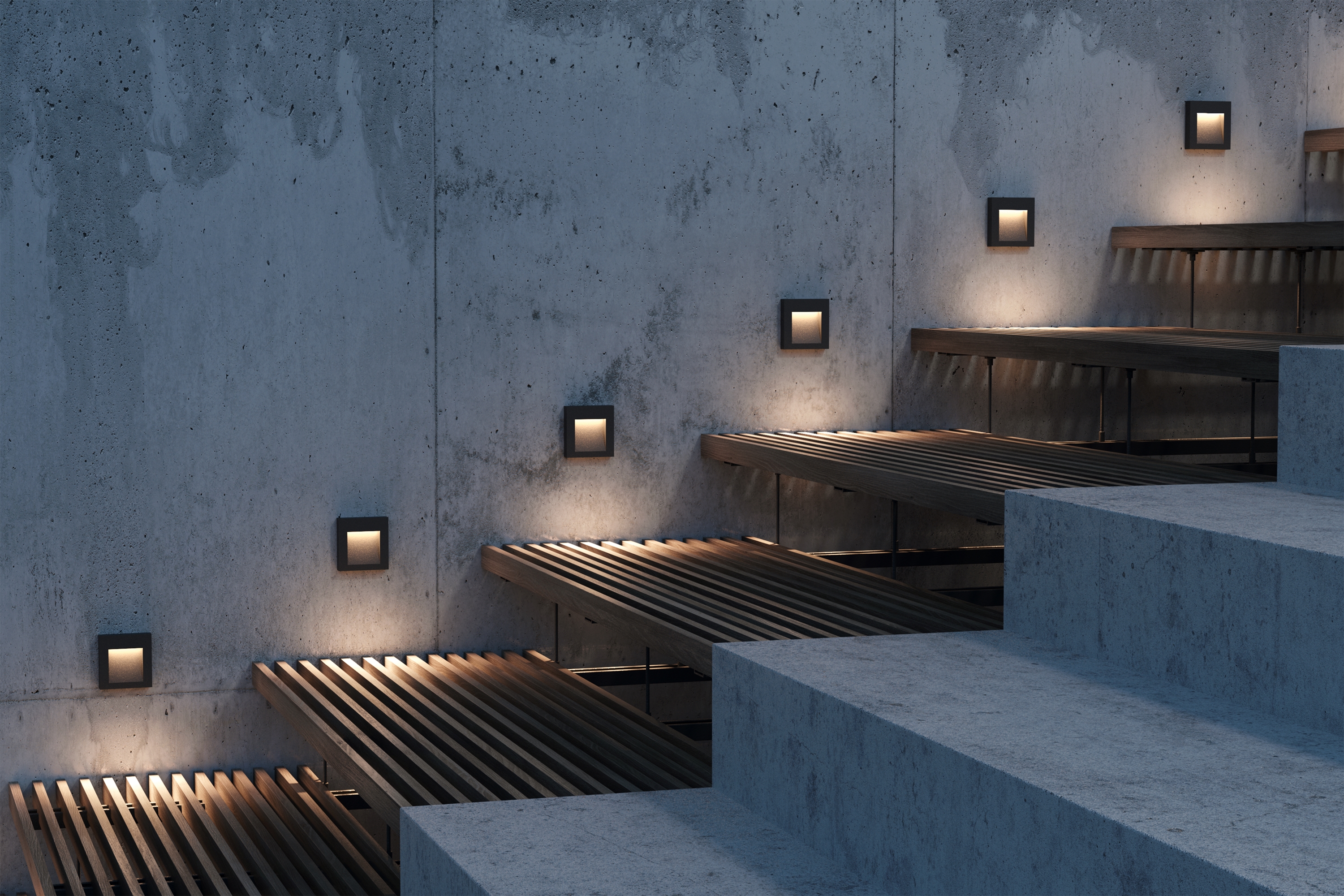 O038-L3B Spot qara alüminium 1X3Vt 5/68/63X63mm ARCA