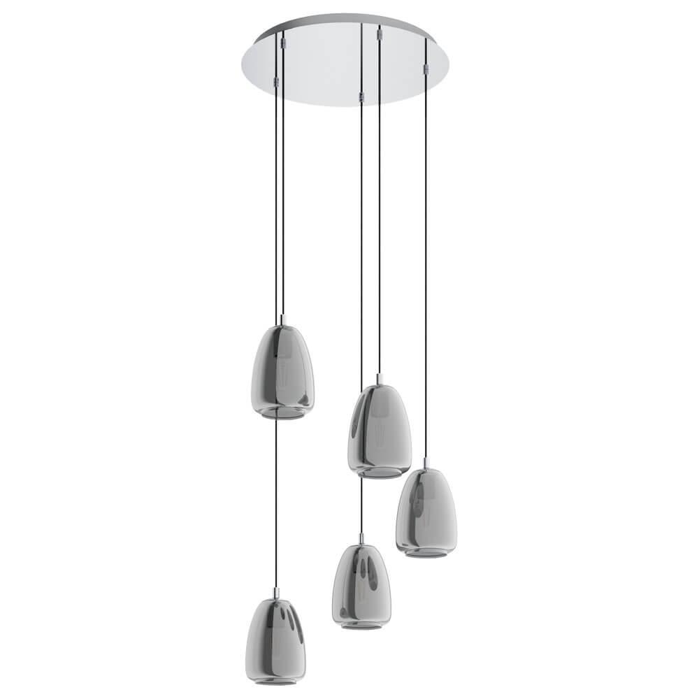 98617 Çilçıraq polad xrom şüşə 5X40Vt 150sm ALOBRASE