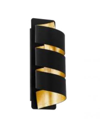98755 Divar işığı qara qızılı polad 40W 27cm ELIZONDO