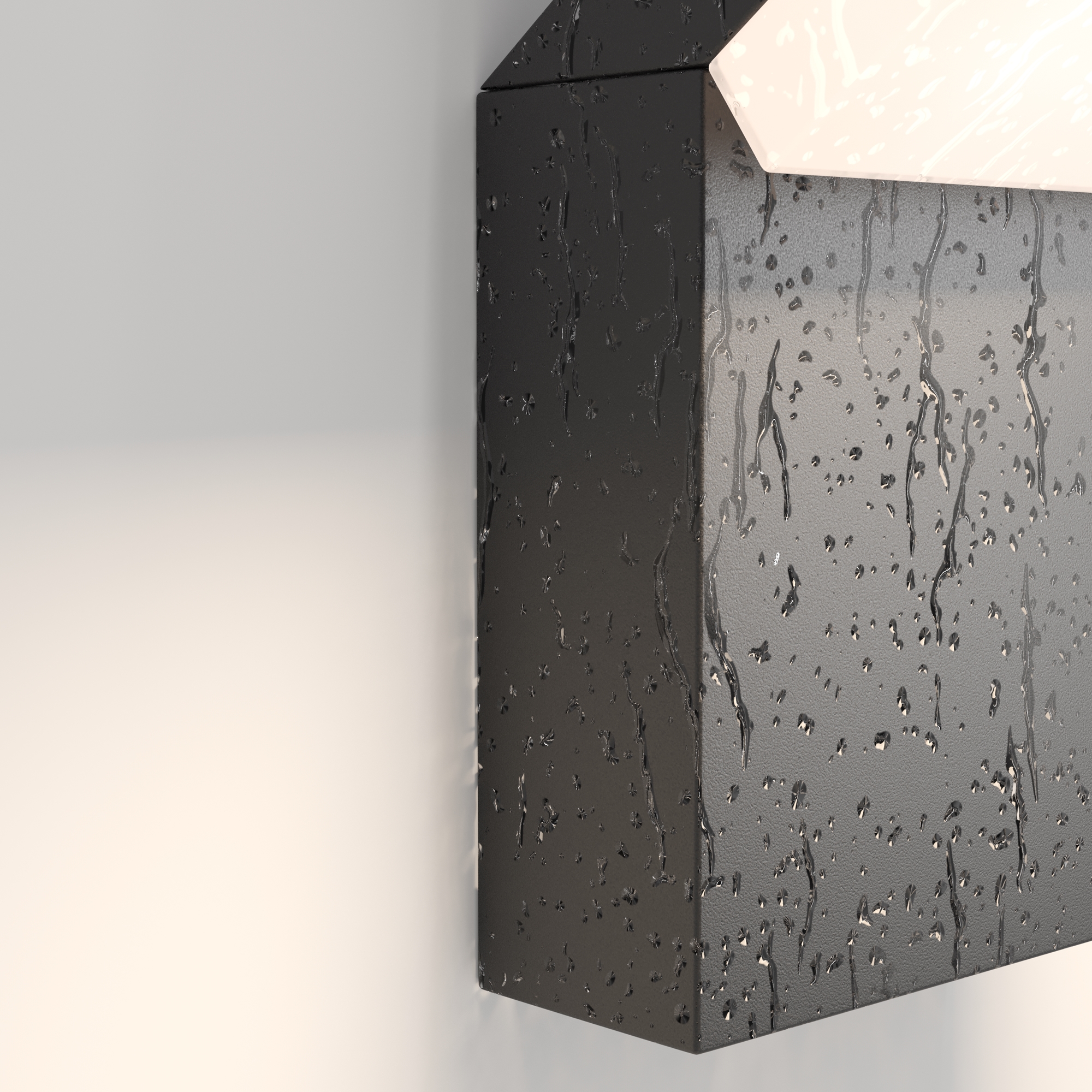 O595WL-L12B3K Çöl divar işığı qara alüminium ağ polimer 1X12Vt 27/22/10sm PASO