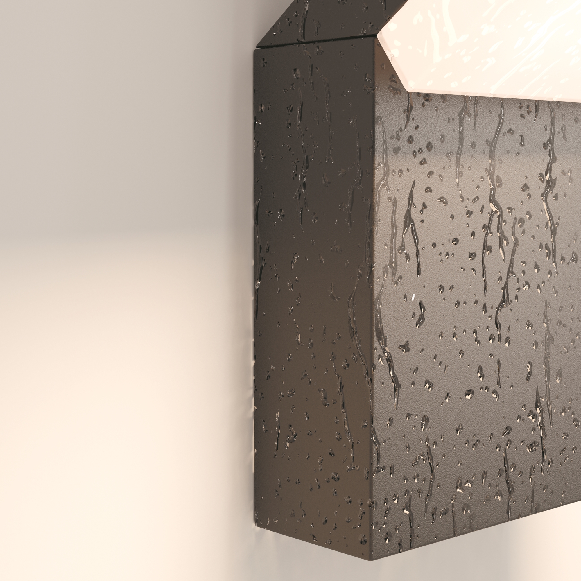 O595WL-L12B3K Çöl divar işığı qara alüminium ağ polimer 1X12Vt 27/22/10sm PASO