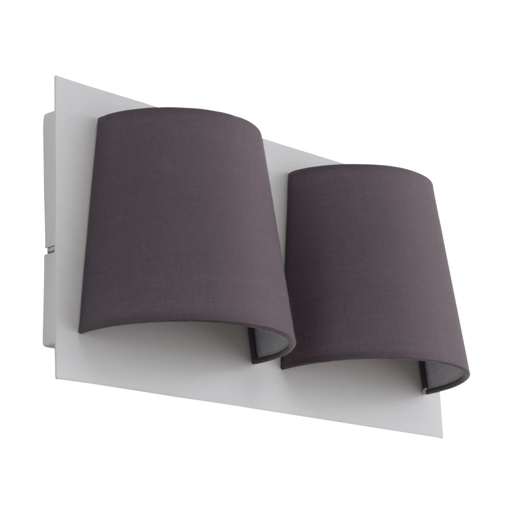 97625 Divar işığı ağ şüşə boz parça 2X5,4W (LED) , L360, H190 SERRAVALLE