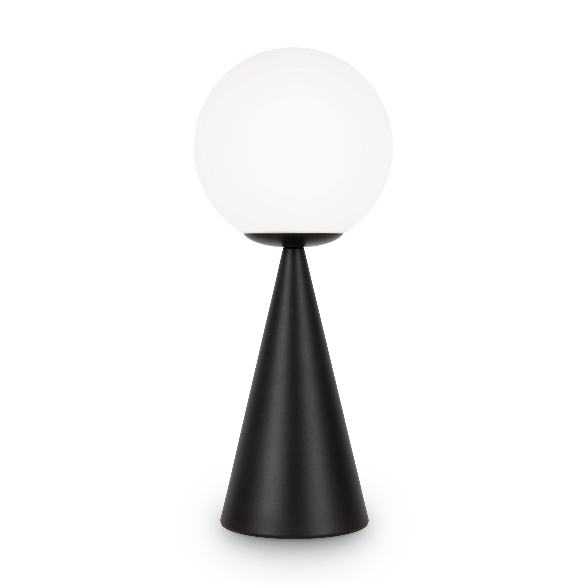 FR5289TL-01B Stolüstü lampa qara metal ağ şüşə 1X60Vt 49/D20sm GLOW