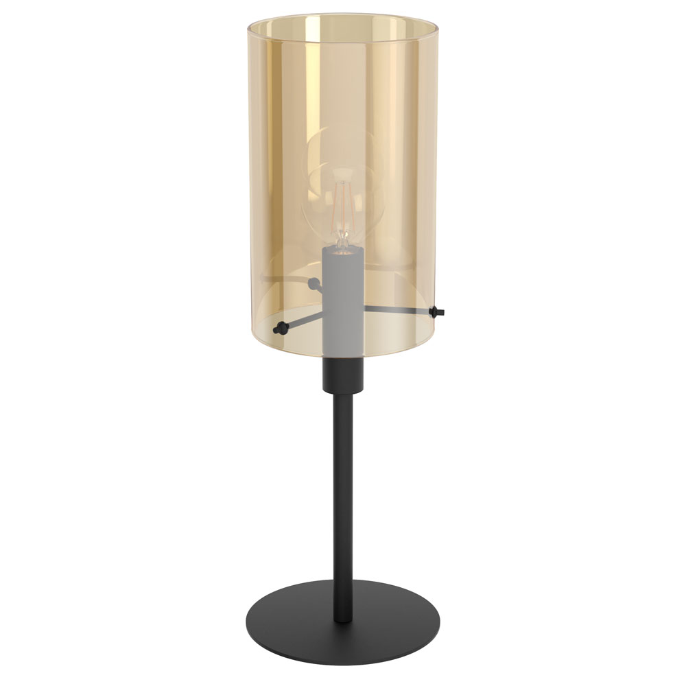 39541 Stolüstü lampa kəhrəba rəngli şüşə 1X40W 605mm POLVERARA