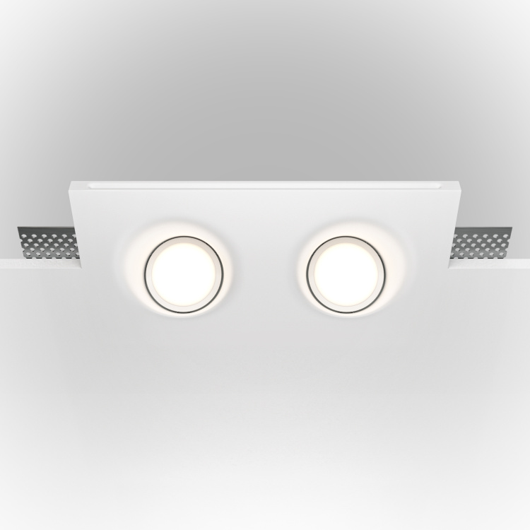 DL002-1-02-W Spot ağ alçı 3X35Vt 230/120mm Gyps Modern