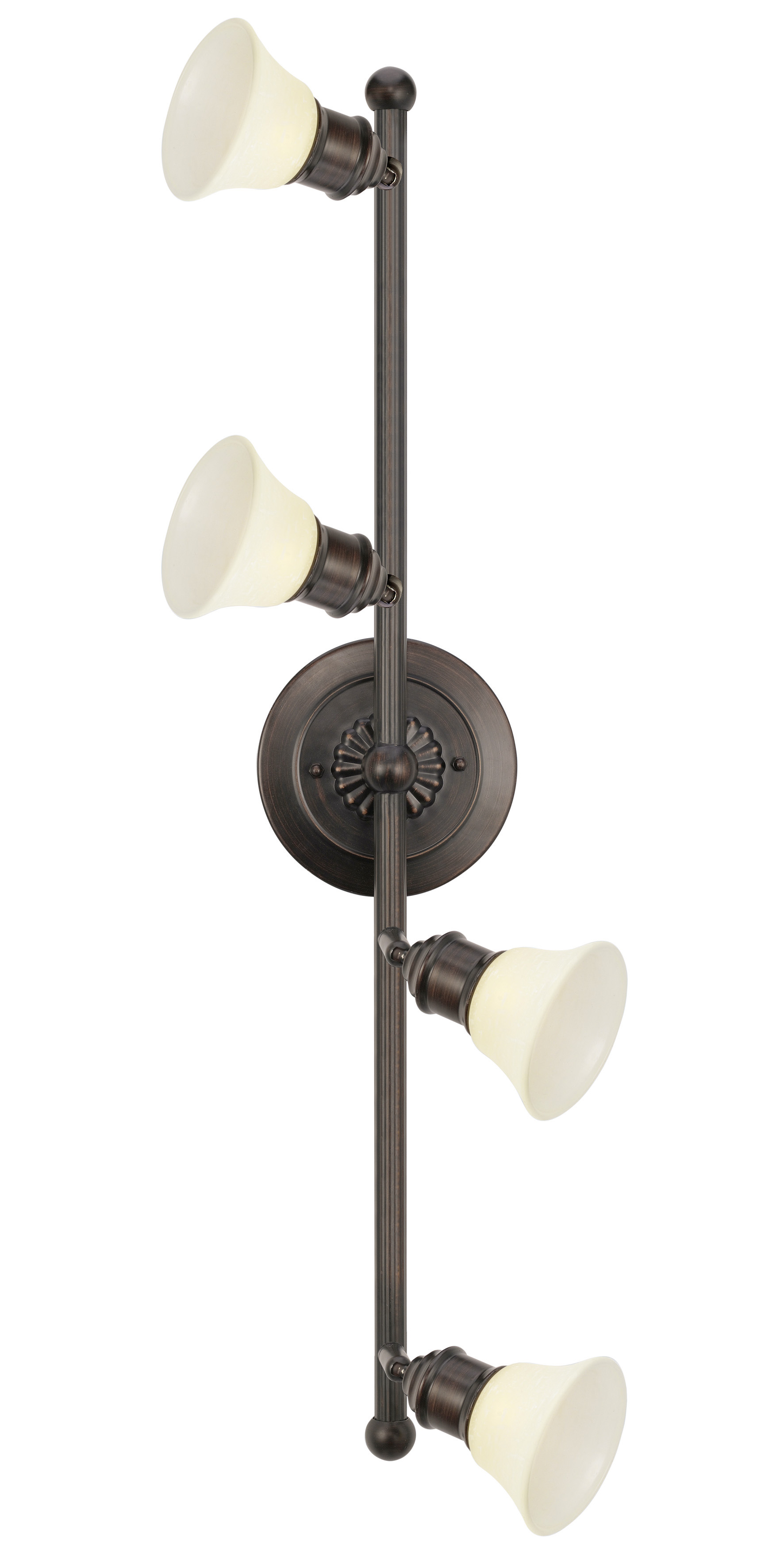 89059 Divar işığı metal tünd qəhvəyi şüşə bej 4X40Vt D65sm ALAMO