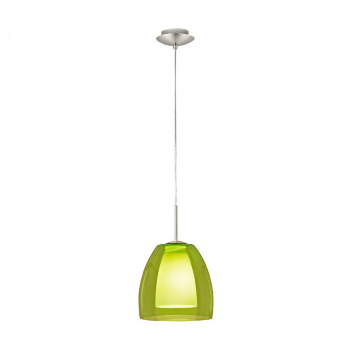 87492 Təkli asqı lampa yaşıl şüşə 100W 110sm 