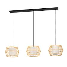 390234 Çilçıraq taxta ağ şüşə 3x40W 150sm MONTERROSO