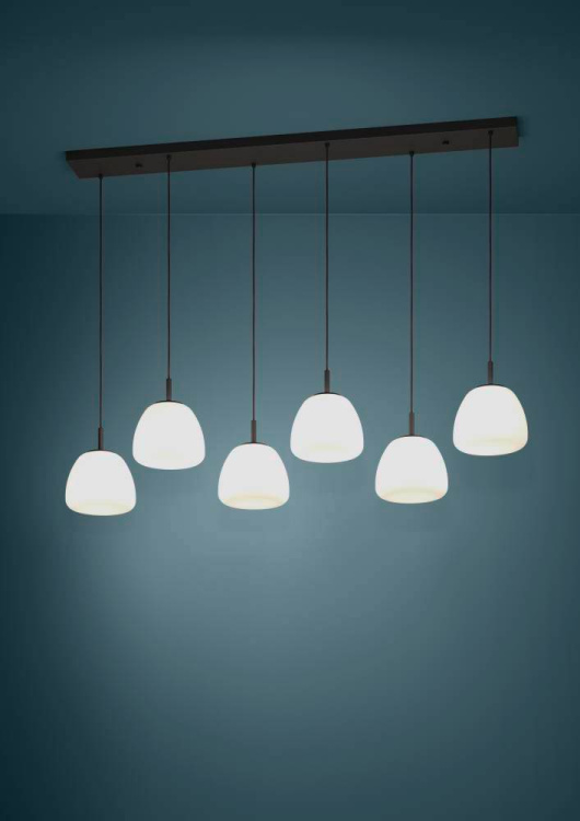 390203 Çilçıraq ağ şüşə 6lı 6x40W 150cm BALMES