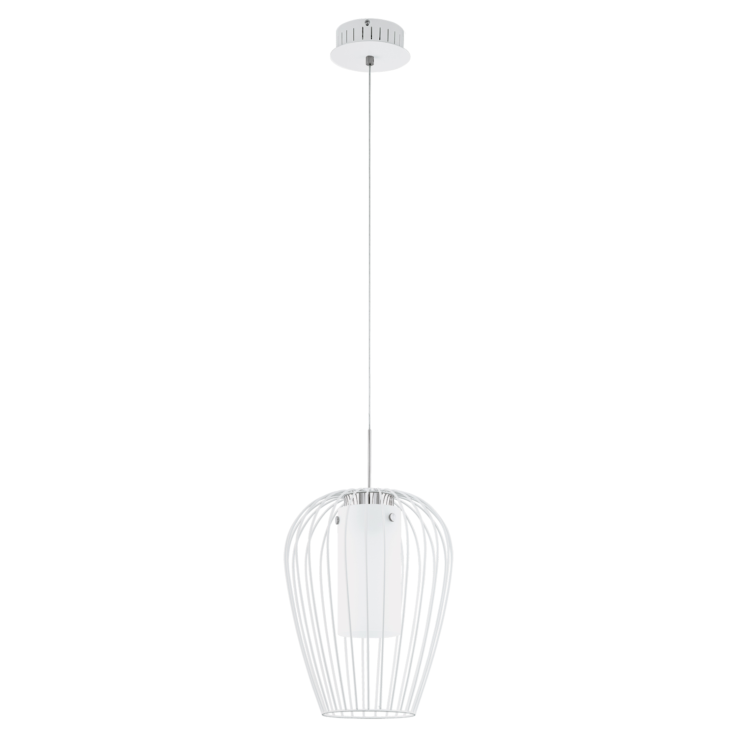 94337 Çilçıraq xrom metal ağ mat şüşə 9W 110sm VENCINO