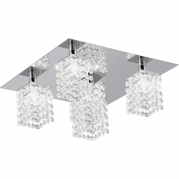 85336 Tavanüstü çilçıraq xrom metal şəffaf kristal 5x40W 20sm PYTON