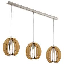 94769 çilçıraq taxta mat nikel 3X120V(E14) 30sm  COSSANO