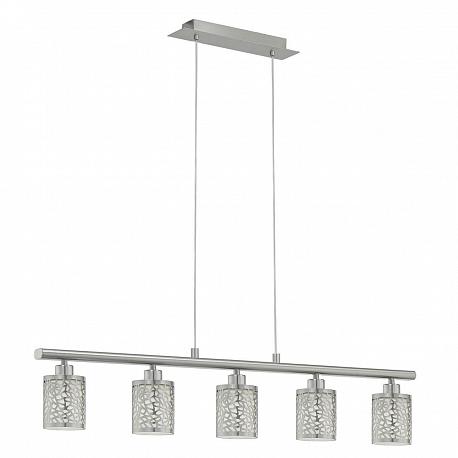 90075 Çilçıraq ağ naxışlı şüşə nikel 5x40W 110sm ALMERA