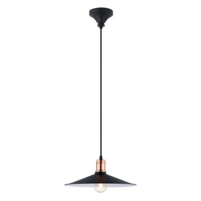 49452 Təkli asqı lampa qara polad 60W 110sm BRIDPORT