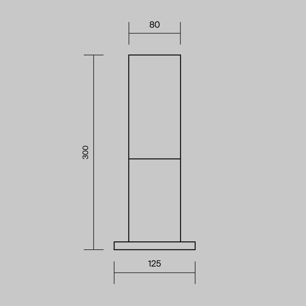 O418FL-01B Çöl yer lampası qara metal ağ polimer 1X60Vt 30/13/13sm WİLLİS