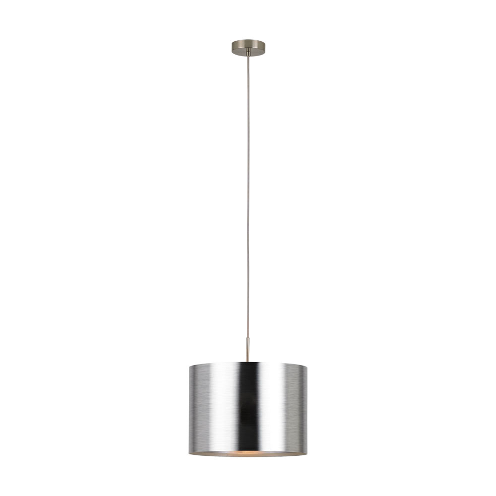 39351 Təkli asqı lampa nikel metal gümüşü plastik 60W 110sm SAGANTO
