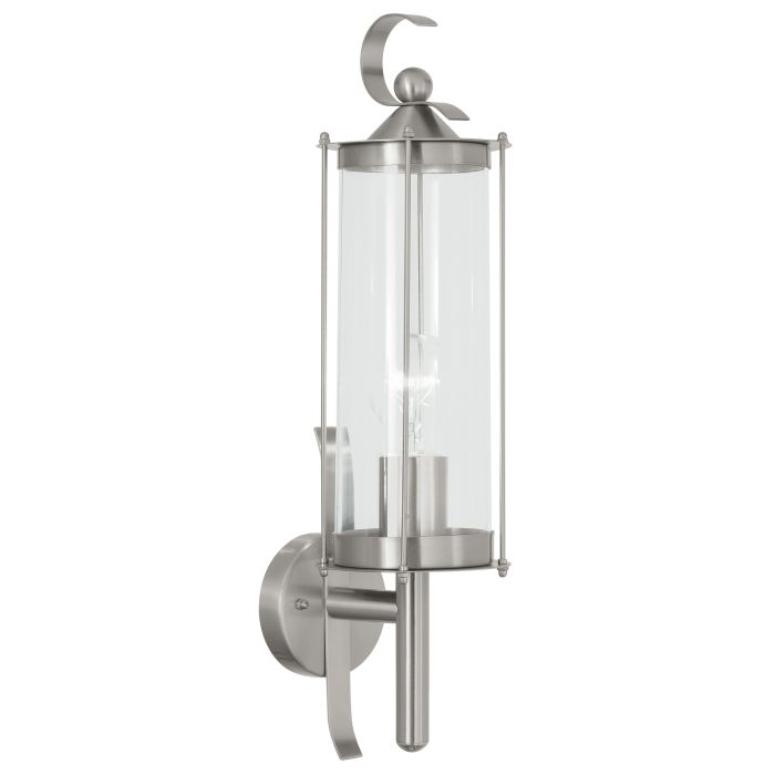 87596 çöl divar işığı polad şəffaf şüşə 1x60W 49/16sm CORNWALL