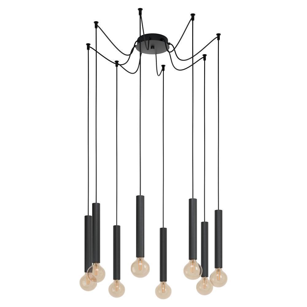 98083 Çilçıraq  polad qara 8X60W (E27) , Ø185, H2000 CORTENOVA